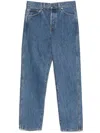Khaite Corben Straight-leg Jeans In Blue