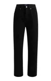 Khaite Dark Grey Cotton Denim Jeans In Black