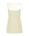 Khaite Ivory Cotton Blend Top In Nude