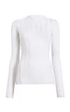 Khaite Cosette Cashmere Top In White