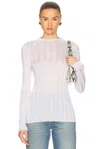 Khaite Long Sleeve Sweater In Glaze