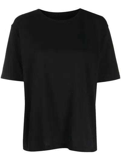 Khaite Cotton T Shirt In Black