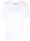 Khaite White Solid Crew Neck T-shirt In White