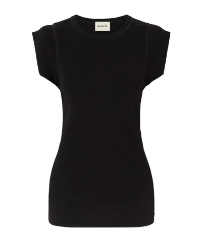 Khaite Angel Cotton-jersey T-shirt In Black