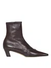 Khaite Cowboy Boots With Square Toe And Low Heel In Brown