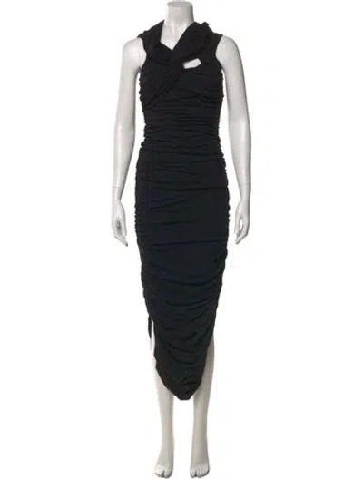 Pre-owned Khaite Cowl Neck Long Dress In Black