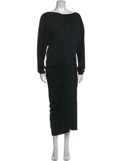 Pre-owned Khaite Cowl Neck Long Dress In Black