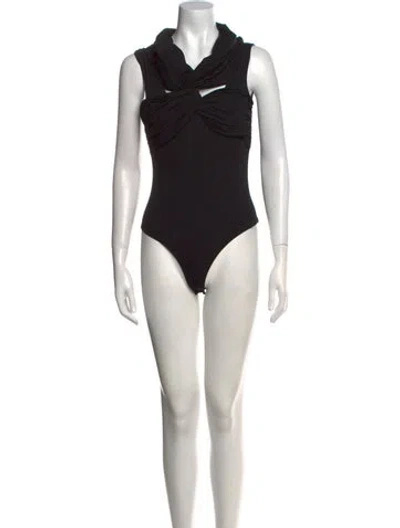 Pre-owned Khaite Cowl Neck Sleeveless Bodysuit In Black