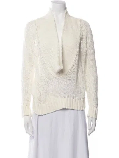 Pre-owned Khaite Cowl Neck Sweater In White