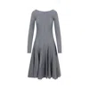 KHAITE COZY AND CHIC GREY WOOL DRESS FOR WOMEN