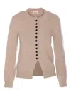Khaite Beige Josette Cardigan In Neutral