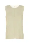 Khaite Cream Stretch Cupro Allo Top In Neutral