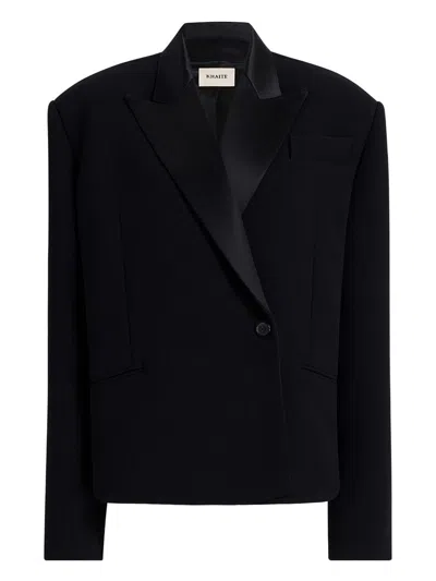 Khaite Crepe Blazer In Black