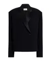Khaite Notched Lapel Single-button Jacket In Black