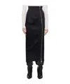 Khaite Crepe Satin Skirt In Black