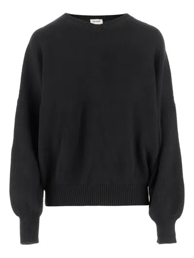Khaite Crew-neck Cashmere Sweater In Black