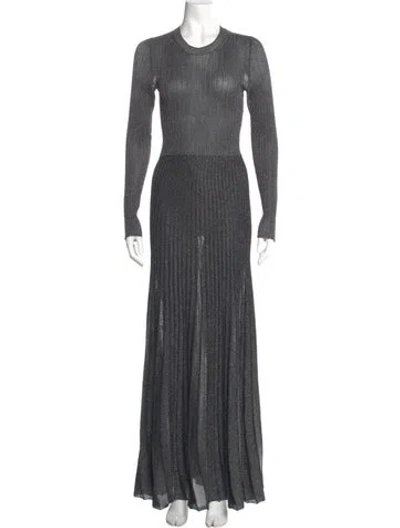 Pre-owned Khaite Crew Neck Long Dress In Multi