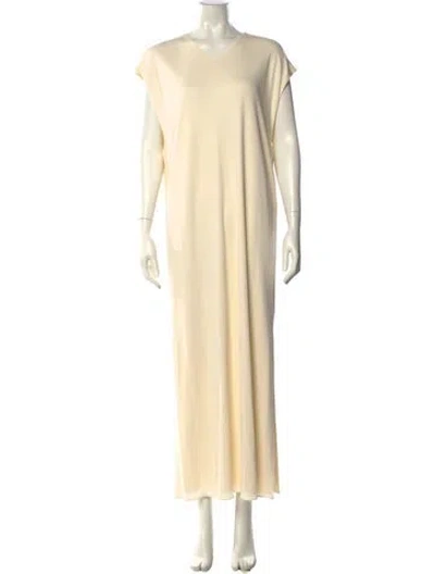 Pre-owned Khaite Crew Neck Long Dress W/ Tags In Neutral