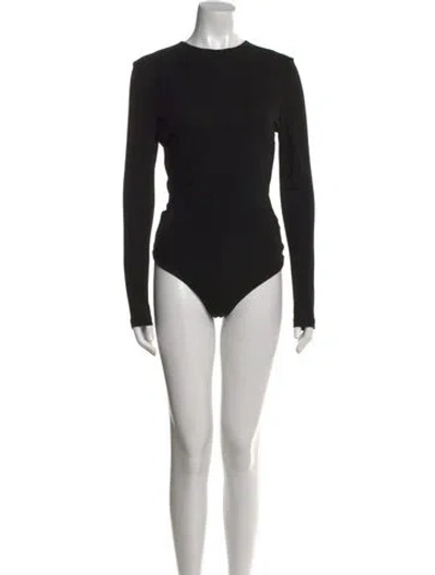 Pre-owned Khaite Crew Neck Long Sleeve Bodysuit In Black