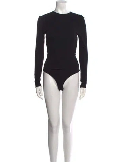 Pre-owned Khaite Crew Neck Long Sleeve Bodysuit In Black
