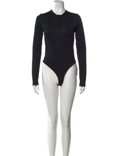 Pre-owned Khaite Crew Neck Long Sleeve Bodysuit W/ Tags In Black