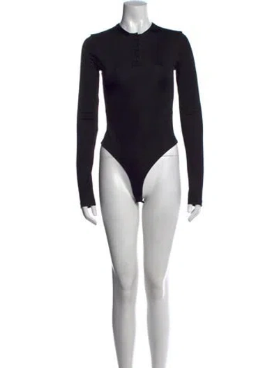 Pre-owned Khaite Crew Neck Long Sleeve Bodysuit W/ Tags In Black