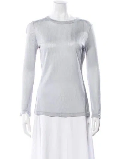 Pre-owned Khaite Crew Neck Long Sleeve Top In Gray