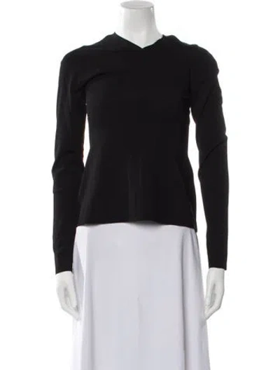Pre-owned Khaite Crew Neck Long Sleeve Top W/ Tags In Black