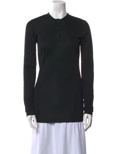 Pre-owned Khaite Crew Neck Long Sleeve Top W/ Tags In Black