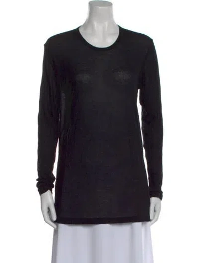 Pre-owned Khaite Crew Neck Long Sleeve Tunic In Black