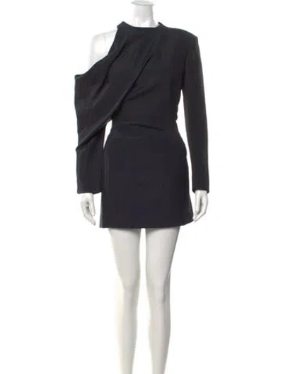 Pre-owned Khaite Crew Neck Mini Dress In Black