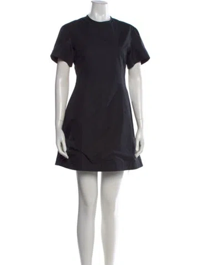 Pre-owned Khaite Crew Neck Mini Dress In Black