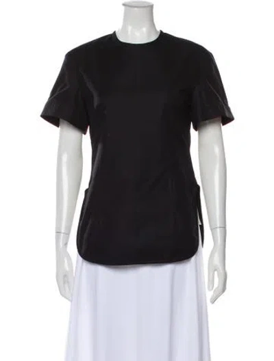 Pre-owned Khaite Crew Neck Short Sleeve Top In Gray