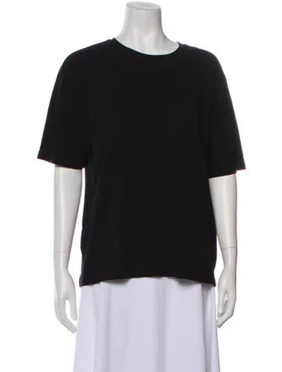 Pre-owned Khaite Crew Neck Short Sleeve T-shirt In Black