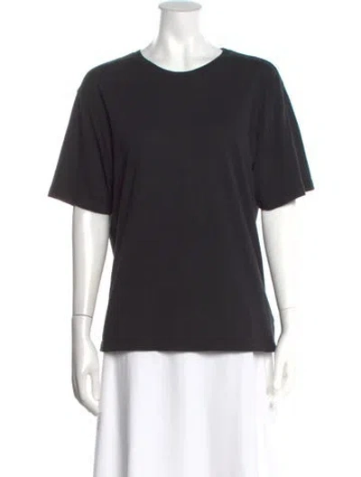 Pre-owned Khaite Crew Neck Short Sleeve T-shirt In Black