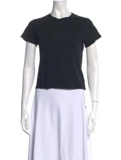 Pre-owned Khaite Crew Neck Short Sleeve T-shirt In Black