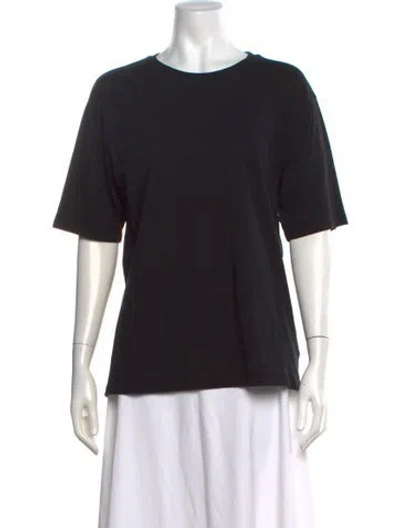 Pre-owned Khaite Crew Neck Short Sleeve T-shirt In Black