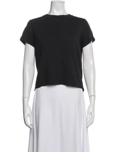 Pre-owned Khaite Crew Neck Short Sleeve T-shirt In Blue