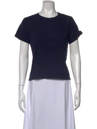 Pre-owned Khaite Crew Neck Short Sleeve T-shirt In Blue