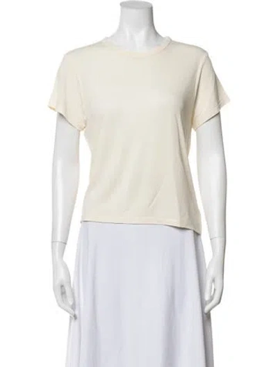 Pre-owned Khaite Crew Neck Short Sleeve T-shirt In Neutral