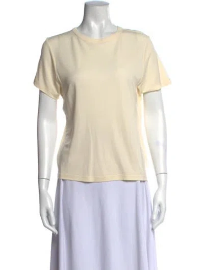 Pre-owned Khaite Crew Neck Short Sleeve T-shirt In Neutrals