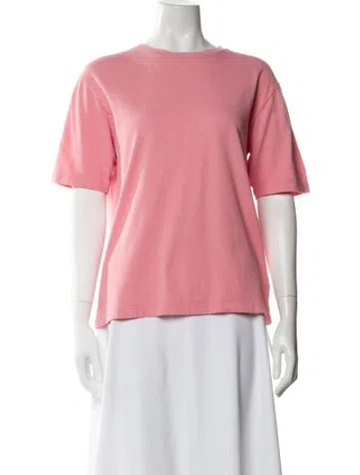 Pre-owned Khaite Crew Neck Short Sleeve T-shirt In Pink
