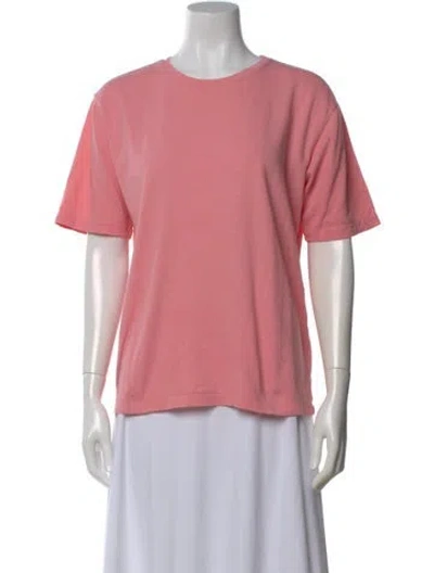 Pre-owned Khaite Crew Neck Short Sleeve T-shirt In Pink