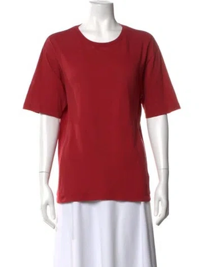 Pre-owned Khaite Crew Neck Short Sleeve T-shirt In Red