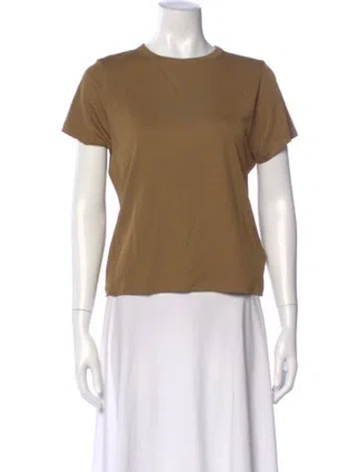 Pre-owned Khaite Crew Neck Short Sleeve T-shirt W/ Tags In Brown