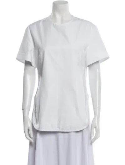 Pre-owned Khaite Crew Neck Short Sleeve T-shirt In White