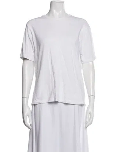Pre-owned Khaite Crew Neck Short Sleeve T-shirt In White