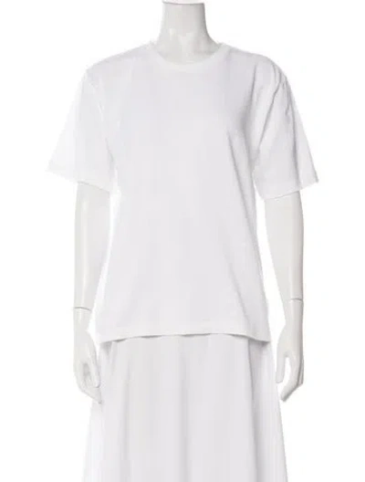 Pre-owned Khaite Crew Neck Short Sleeve T-shirt In White