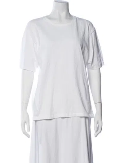 Pre-owned Khaite Crew Neck Short Sleeve T-shirt In White
