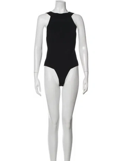 Pre-owned Khaite Crew Neck Sleeveless Bodysuit In Black